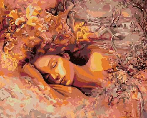 Paint by Numbers - WOMAN WITH A CIGARETTE AND A BEAUTY MARK