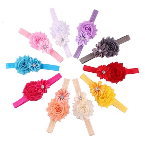 10pcs Baby Girl Elastic head band Multicolor
