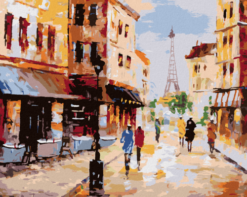 Paint by Numbers - A STREET IN PARIS