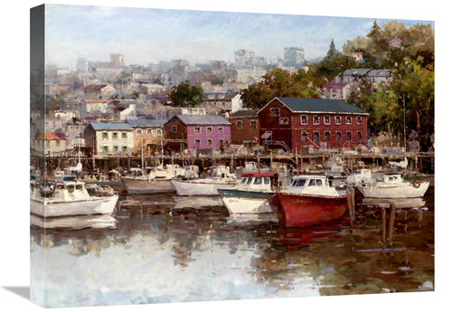 Global Gallery GCS-132390-1824-142 18 x 24 in. Calm on the Harbor Art 