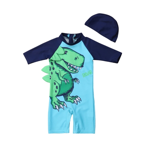 Baby Kids Cartoon Dinosaur Rash Guard Swimming