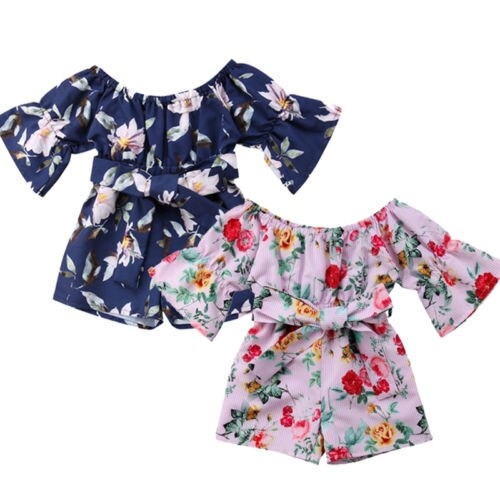 Summer Toddler Baby Kid Floral Girl Off