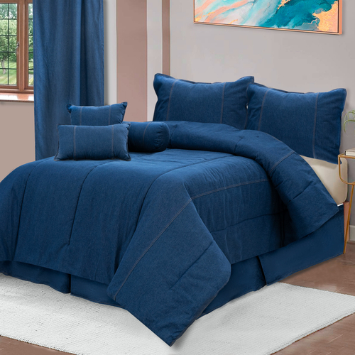 Karin Maki - Denim Blue Jeans - Modern Comforter Only For Bedding