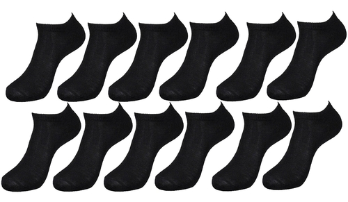 Baby Ankle Socks - Black, 0M-12M, 3 Pack