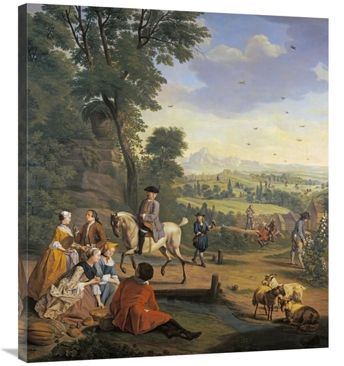 Global Gallery GCS-266582-36-142 36 in. An Elegant Hawking Party Resti