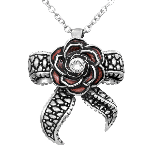 Rose Necklace with Tentacle Bow