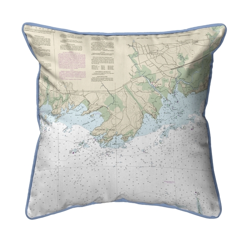 Betsy Drake ZP12373GP 22 x 22 in. Guilford Point, CT Nautical Map 