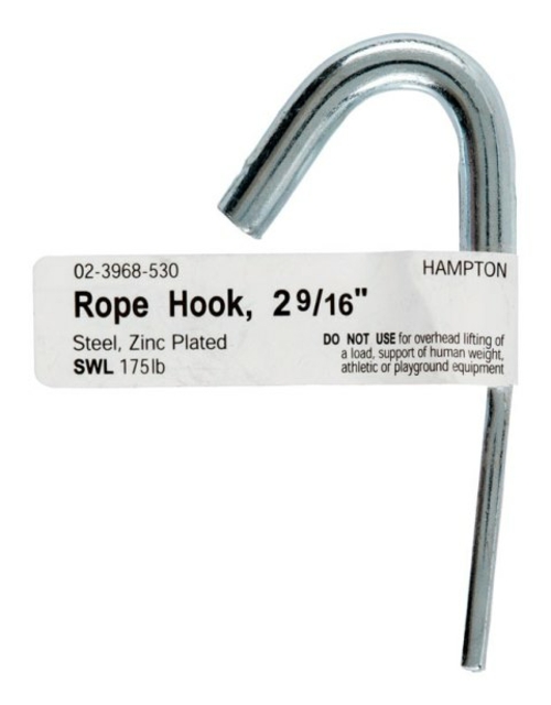 Hampton 02-3968-530 SPR Binding Rope Hook - 0.236 x 2.56 in. - pack of