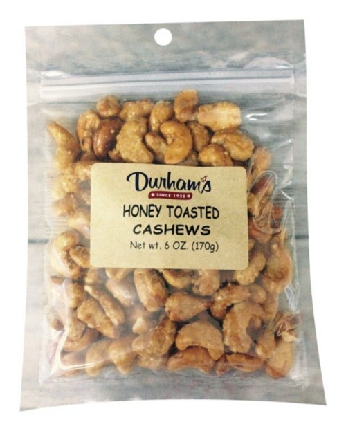 Durhams 7304240019 Honey Toasted Cashews  6 oz - pack of 12