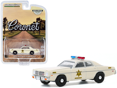 1975 Dodge Coronet Cream \Hazzard County Sheriff\" \"Hobby Exclusive\"