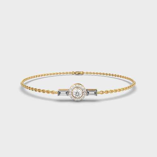 Round and Baguette Everyday Bracelet