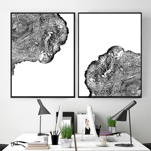 Abstract Tree Ring Nordic Posters And