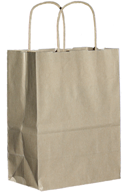 Flexo NT08614PLAIN 8.75 x 6 x 14 Twist Handle Paper Trimkary Kraft,