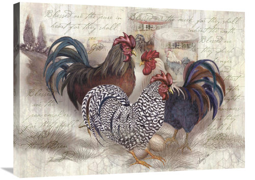 Global Gallery GCS-121128-2432-142 24 x 32 in. Rooster Trinity Art Pri