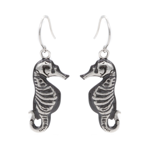 Skeletal Seahorse Earrings