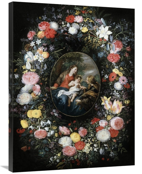 36 in. Mystic Marriage of Saint Catherine Art Print - Jan Brueghel The