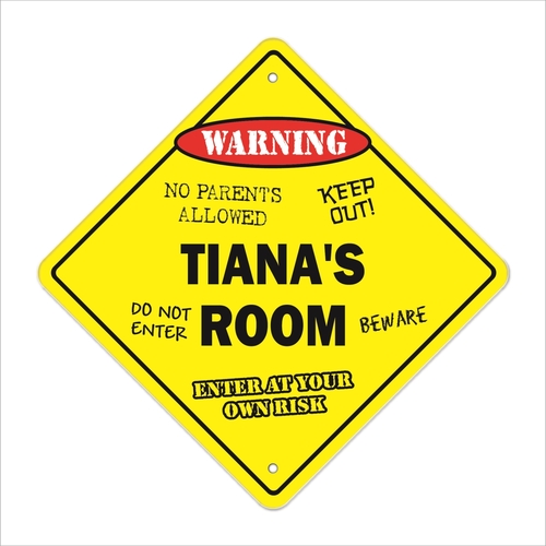 SignMission X-Tianas Room 12 x 12 in. Crossing Zone Xing Room Sign - T