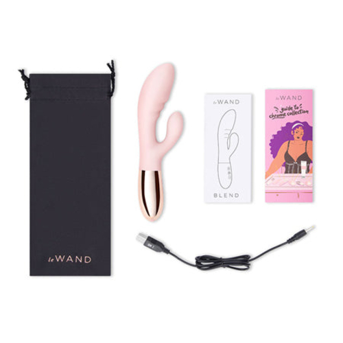 Le Wand Blend Rechargeable Double-Motor Silicone Rabbit Vibrator Rose