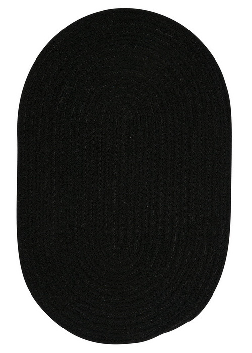 Colonial Mills Rug WL05R024X072 Bristol - Black 2 ft. x 6 ft. Braided 