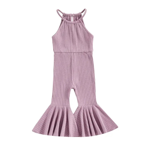 Cleo Ribbed Jumpsuit ~Purple