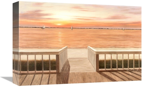 Global Gallery GCS-393972-1218-142 12 x 18 in. Sunset Deck Art Print -