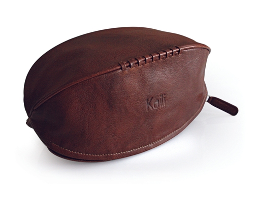 K0011BB | Beauty Case "Palla da Rugby" in Vera Pelle - Colore: Testa