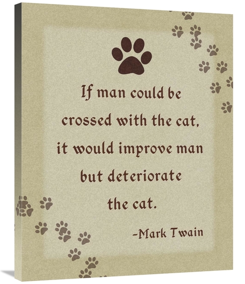 Global Gallery GCS-398810-2835-142 28 x 35 in. Mark Twain - Cross Man 