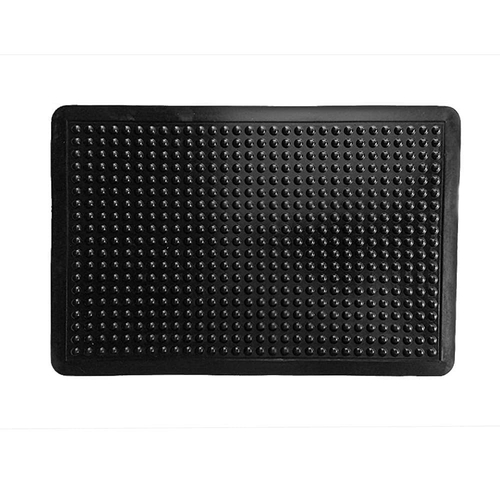 Anti-Fatigue Black Rubber Door Mat with Anti-Slip Rubber Back for