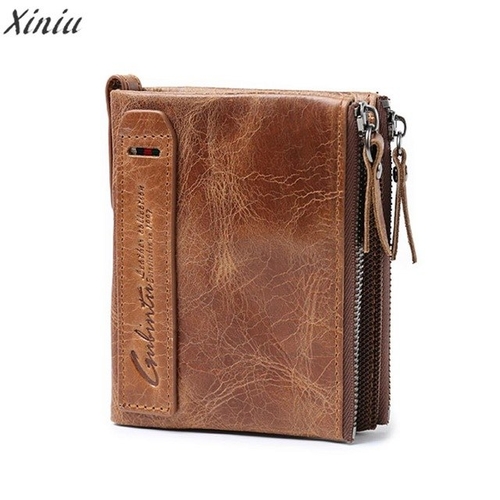 Top brand wallets Men Leather ID credit Card