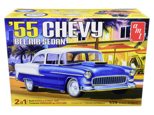 Skill 2 Model Kit 1955 Chevrolet Bel Air Sedan 2 in 1 Kit 1/25 Scale