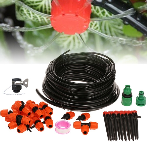 DIY Garden Drip Irrigation Kit Stake Dripper &