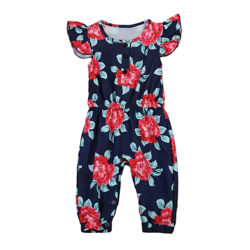 2017 Infant Baby Kids Girl Floral Long Romper