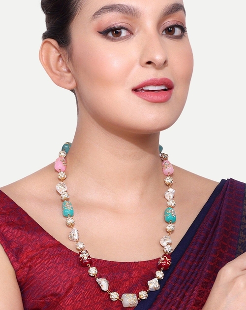 Golden Baroque Beads Pearls Jewellery Mala