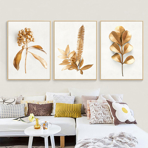 Plant Poster Print Minimalism Leaves Canvas Wall