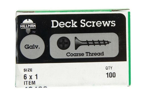 Hillman 40400 6 x 1 in. Deck Screws  100 per Box