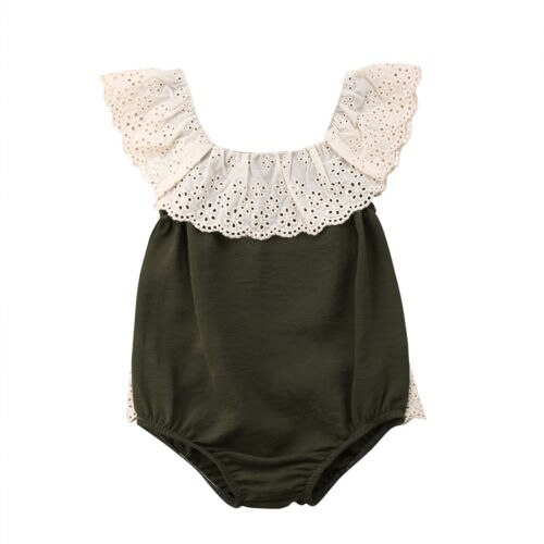 Newborn Infant Baby Girl Summer Sleeveless Lace