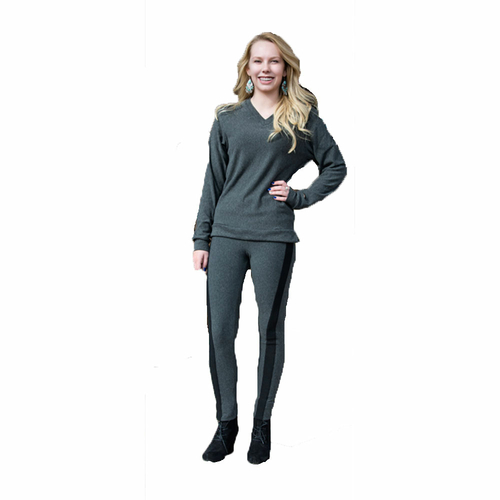 2kGrey KT200XS Ladies Boy Friend Sweat Shirt, Charcoal - Extra Sma