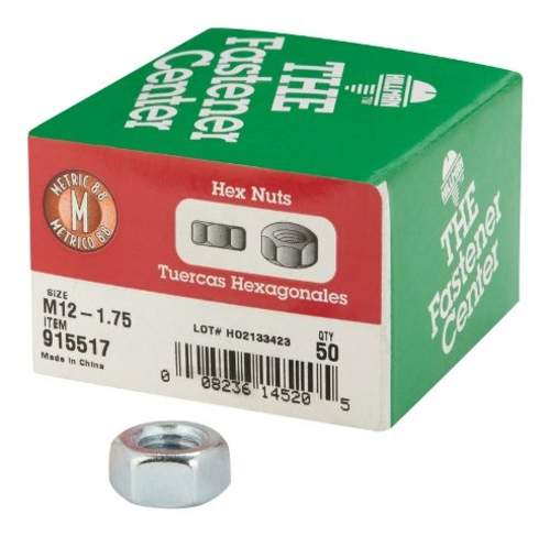 Hillman 915517 M12-1.75 Hex Steel Nut  Box of 50