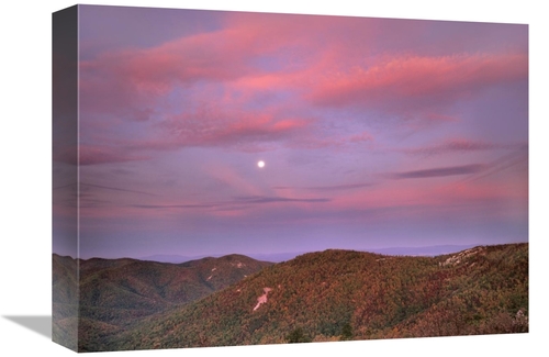 Global Gallery GCS-397037-1216-142 12 x 16 in. Moon Over Blue Ridge Ra