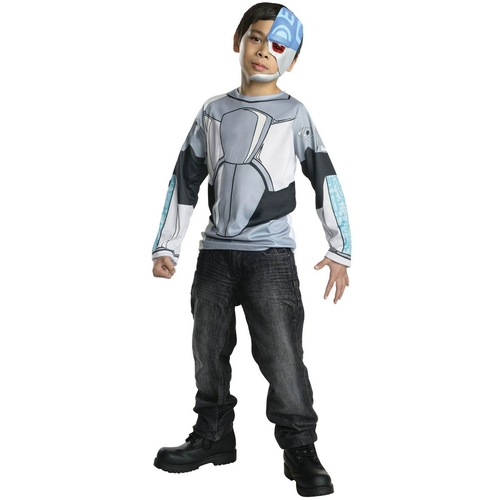 Rubies 279901 Halloween Kids Teen Titans Cyborg Costume Top - Large