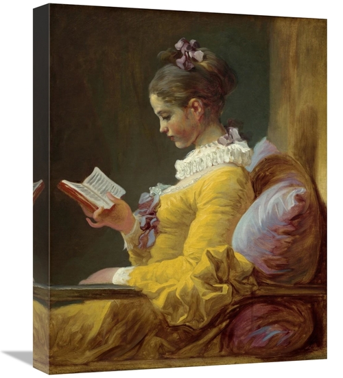 Global Gallery GCS-277595-1620-142 16 x 20 in. Young Girl Reading Art 