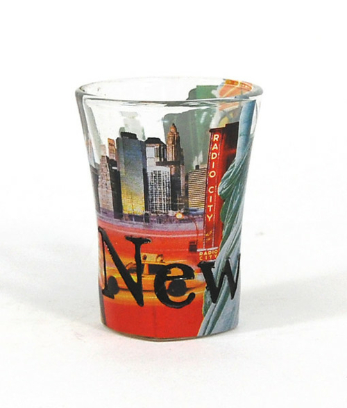 Americaware SGNYC03 New York Full Color  Etched  Shot Glass