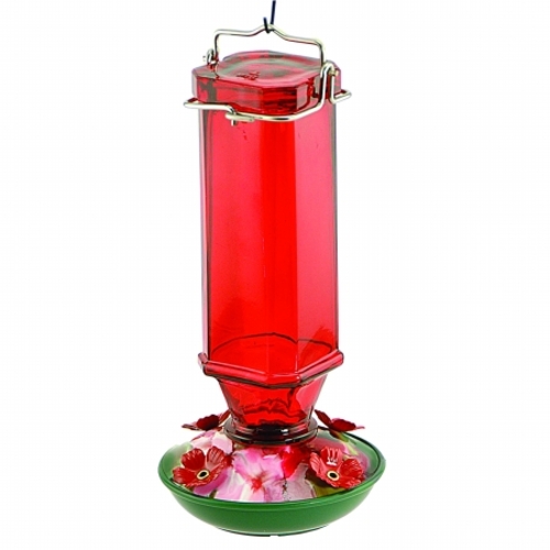 Audubon/Woodlink Glass Humminbird Feeder 16 Ounce Red NA35241