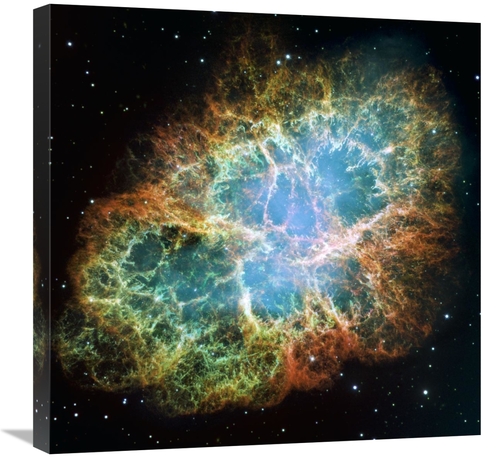 Global Gallery GCS-393588-2424-142 24 x 24 in. Crab Nebula Mosaic Art 