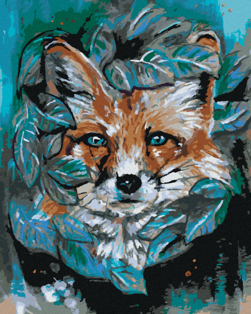 Paint by Numbers - FOX WITH LEAVES