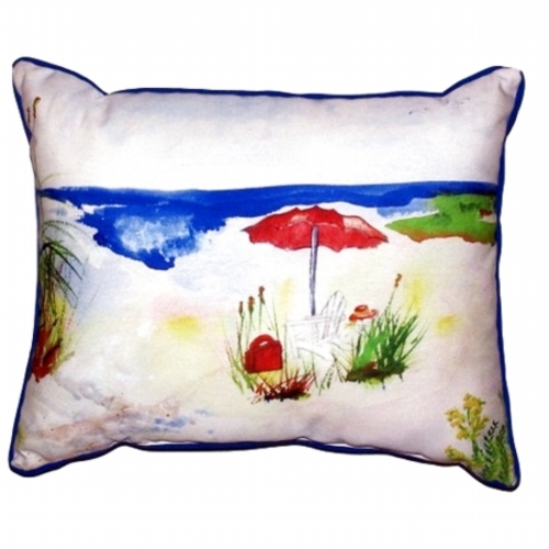 Betsy Drake HJ380 Red Beach Umbrella Large Indoor & Outdoor Pillow