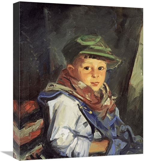 Global Gallery GCS-268086-22-142 22 in. Boy with Green Cap - Chico Art