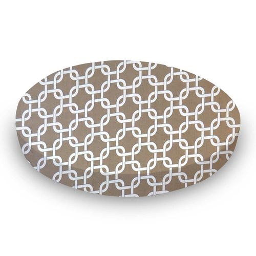 SheetWorld Fitted Oval Crib Sheet Fits Stokke Sleepi - 100% Cotton