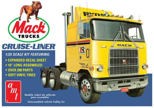 AMT AMT1062 Mack Cruise-Liner Semi Tractor Plastic Model Kit for Paint