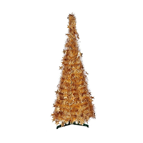 Christmas Tree Golden Tinsel (38 x 38 x 150 cm)